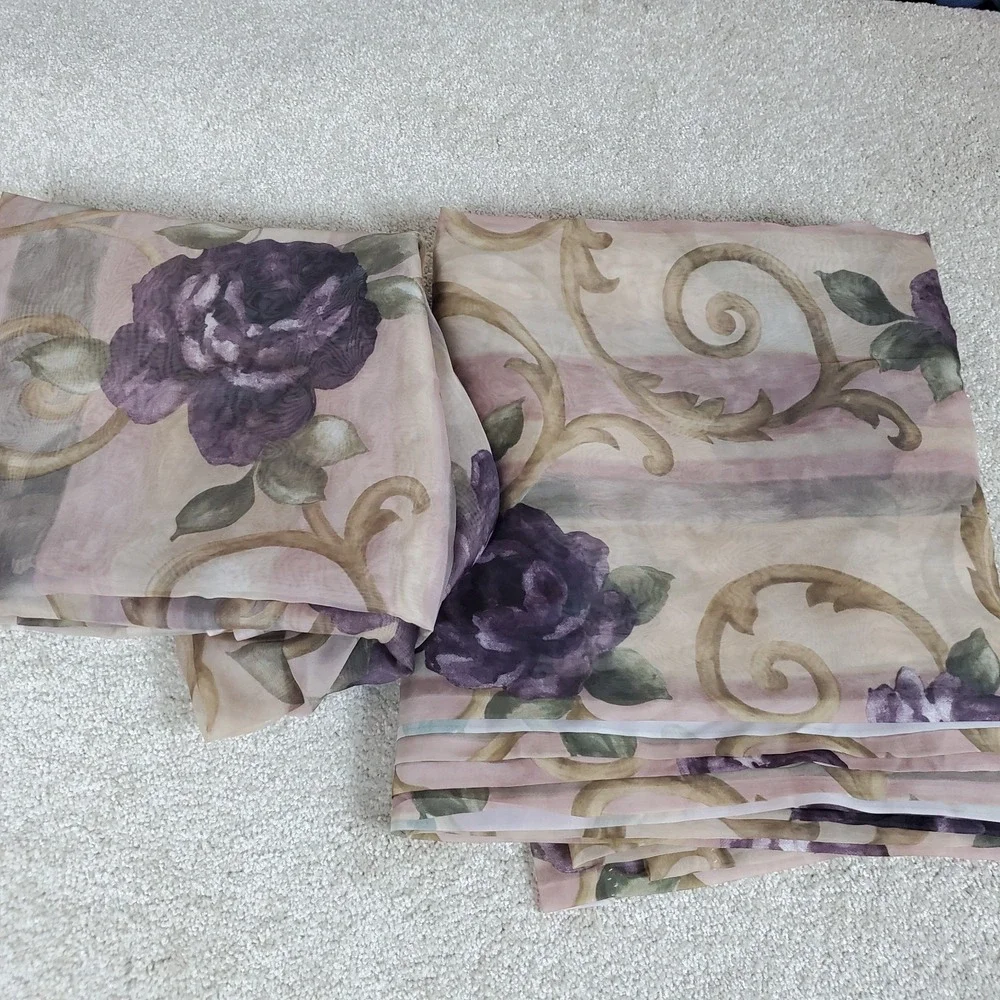 Croscill Scarf Chambord Cassis Scarves 2 Pieces Size 60X216